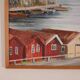 Mid Century Oil on Canvas – “Port View” by Rita Hansen – Vintage & Framed