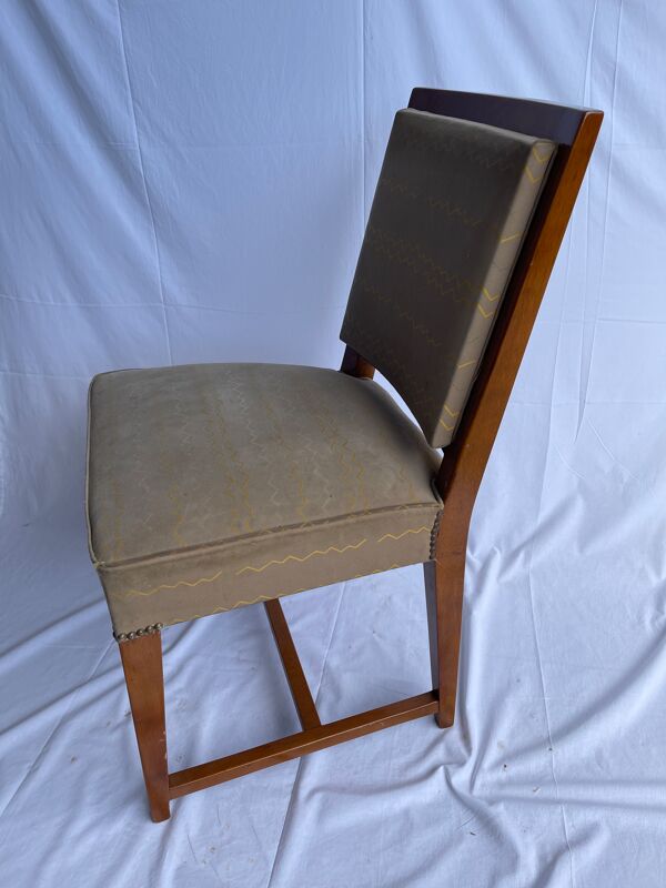 8 chaises néoclassiques des années 40 en merisier