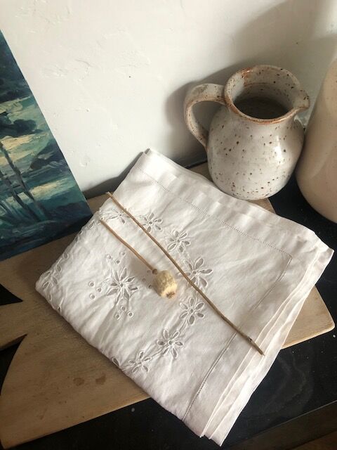 Vintage square tablecloth