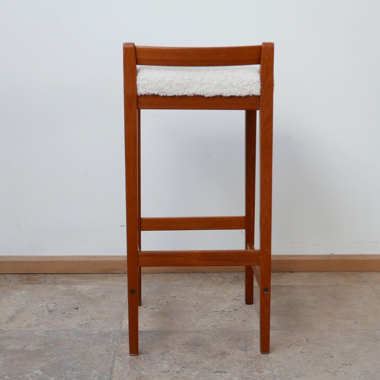 Mid-century teak swedish bar stool