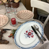 Old artisanal dish made in France Digoin Sarreguemines