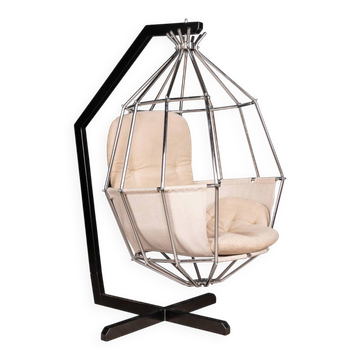 Fauteuil cage à perroquet par ib arberg c.1970