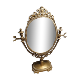 Miroir de table en laiton 23x43cm