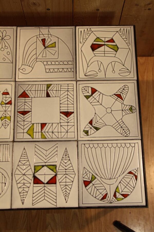 Table basse de Roger Capron des années 60