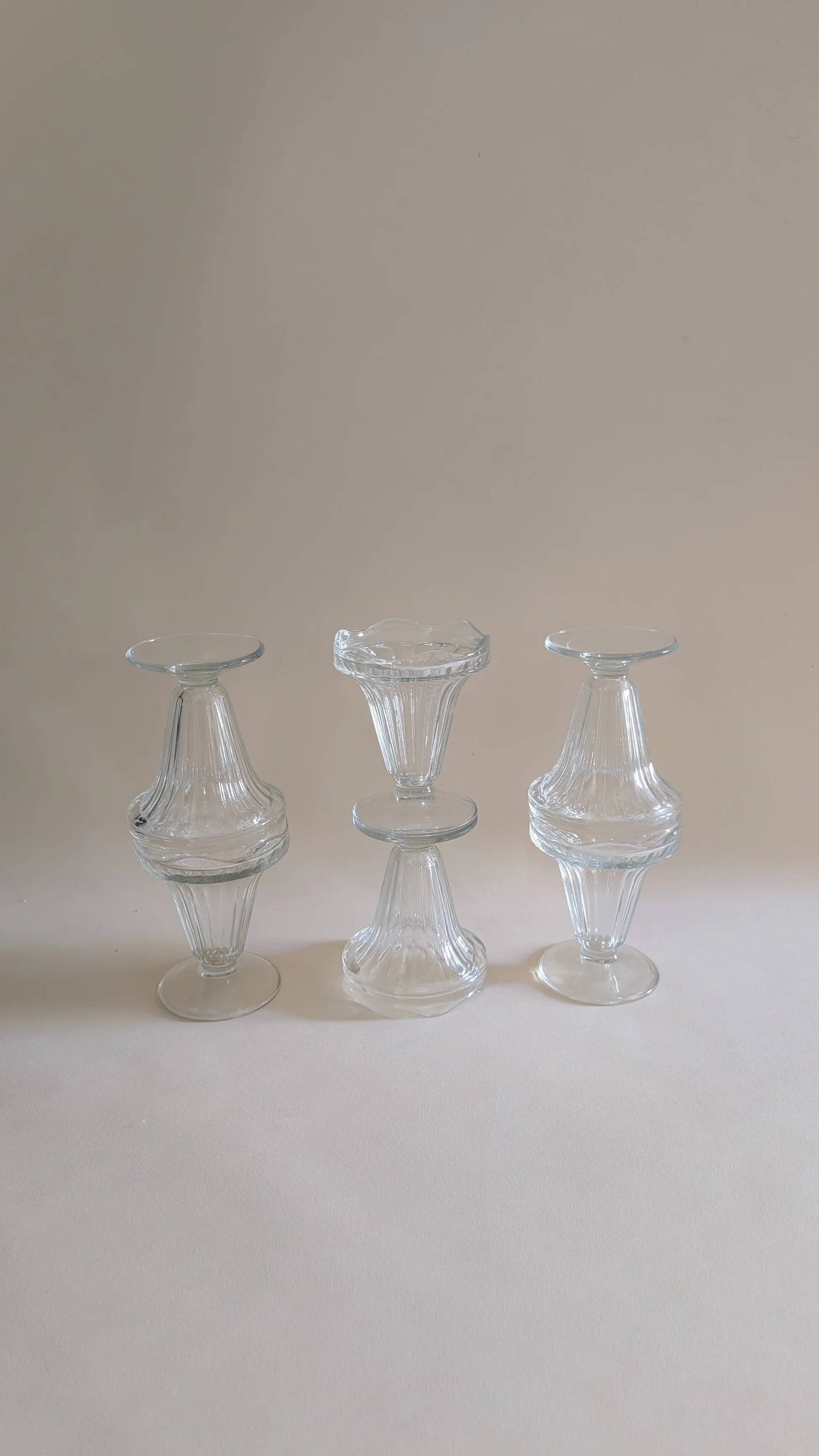 Ensemble de 6 coupes à glaces en verre
