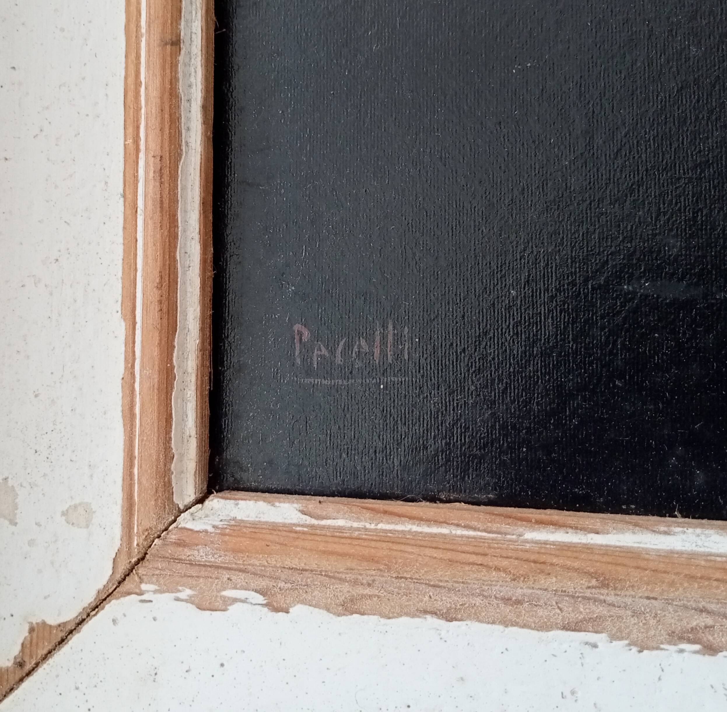 Still life table, oil on canvas, signed Pacetti