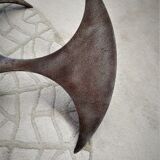 Knut Hesterberg's Propeller Round Coffee Table, steel structure and glass tray