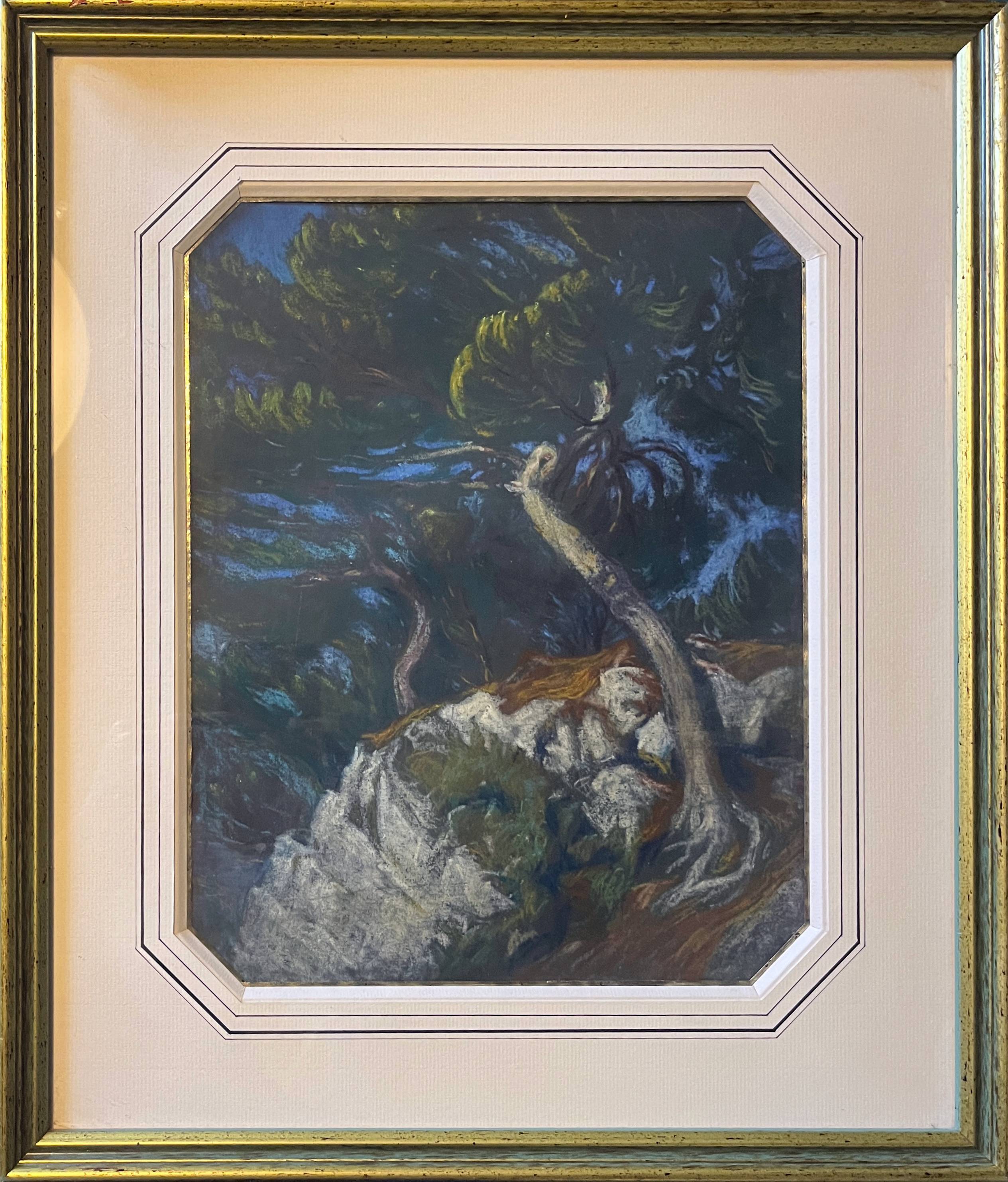 Painting attr. Ed. Pannetier (1884-1965) Southern landscape tree