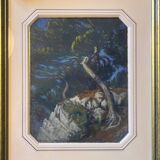 Painting attr. Ed. Pannetier (1884-1965) Southern landscape tree