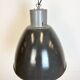 Grande Lampe d'Usine Industrielle en Émail Gris Foncé d'Elektrosvit, 1960s