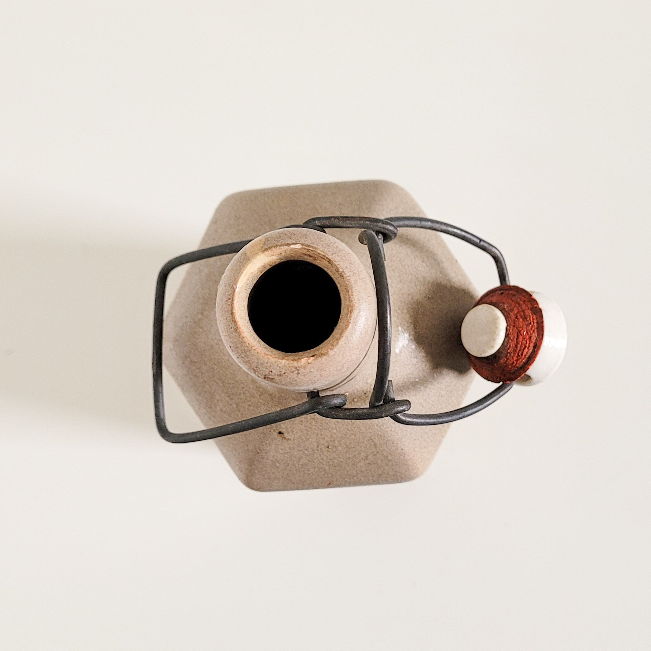 Old hexagonal sandstone bottles