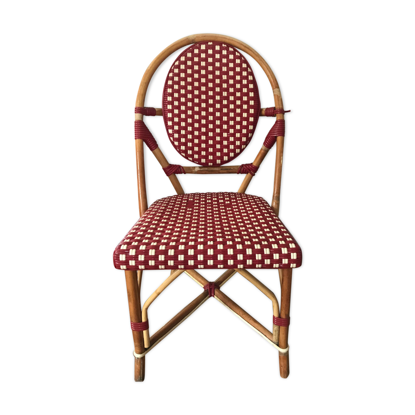 Rattan bistro chair and braiding