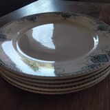 5 ironstone plates from Sarreguemines