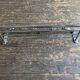1950s chrome bathroom coat rack with shelf