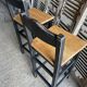 2 wooden bar stools