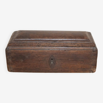 Old wooden box from the 18th century probably for salt