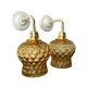 Set of two new electrified bubble glass sconces