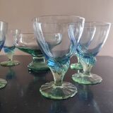Lot de 6 verres et une coupe Bormioli Rocco Bahia, Italie