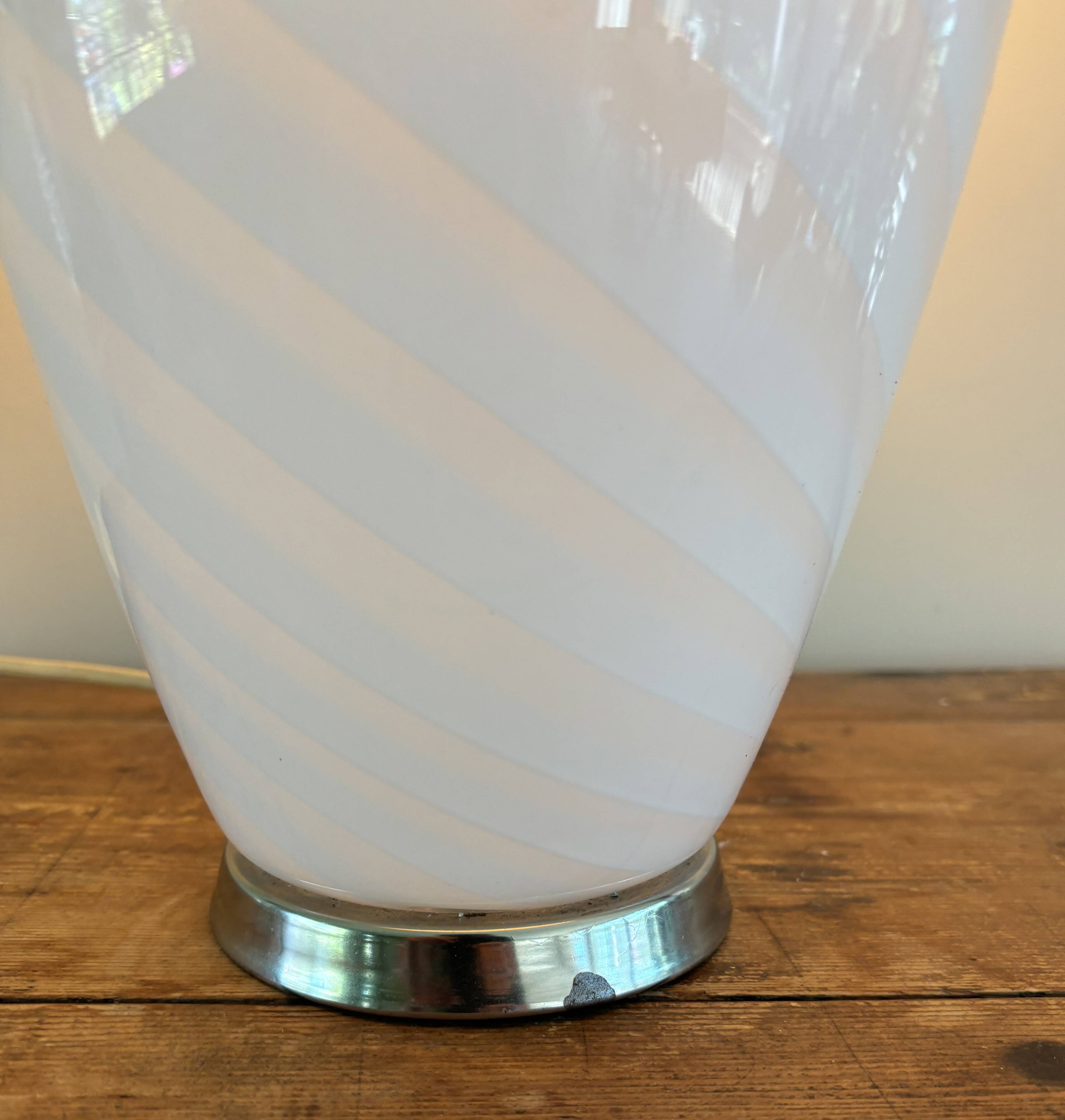 Vintage table lamp Murano glass design