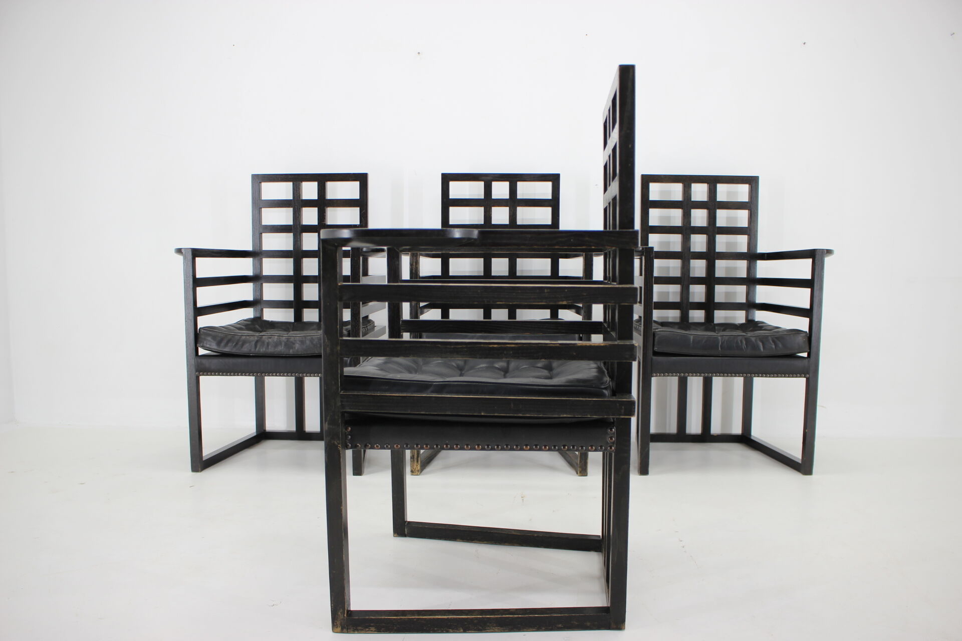 Set of Four Josef Hoffmann Armloffel Chairs Made By Wittmann,Austria