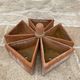Set of 5 triangular pots for terracotta aromatics