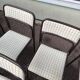 Set of 12 vintage Danish metal and fabric chairs