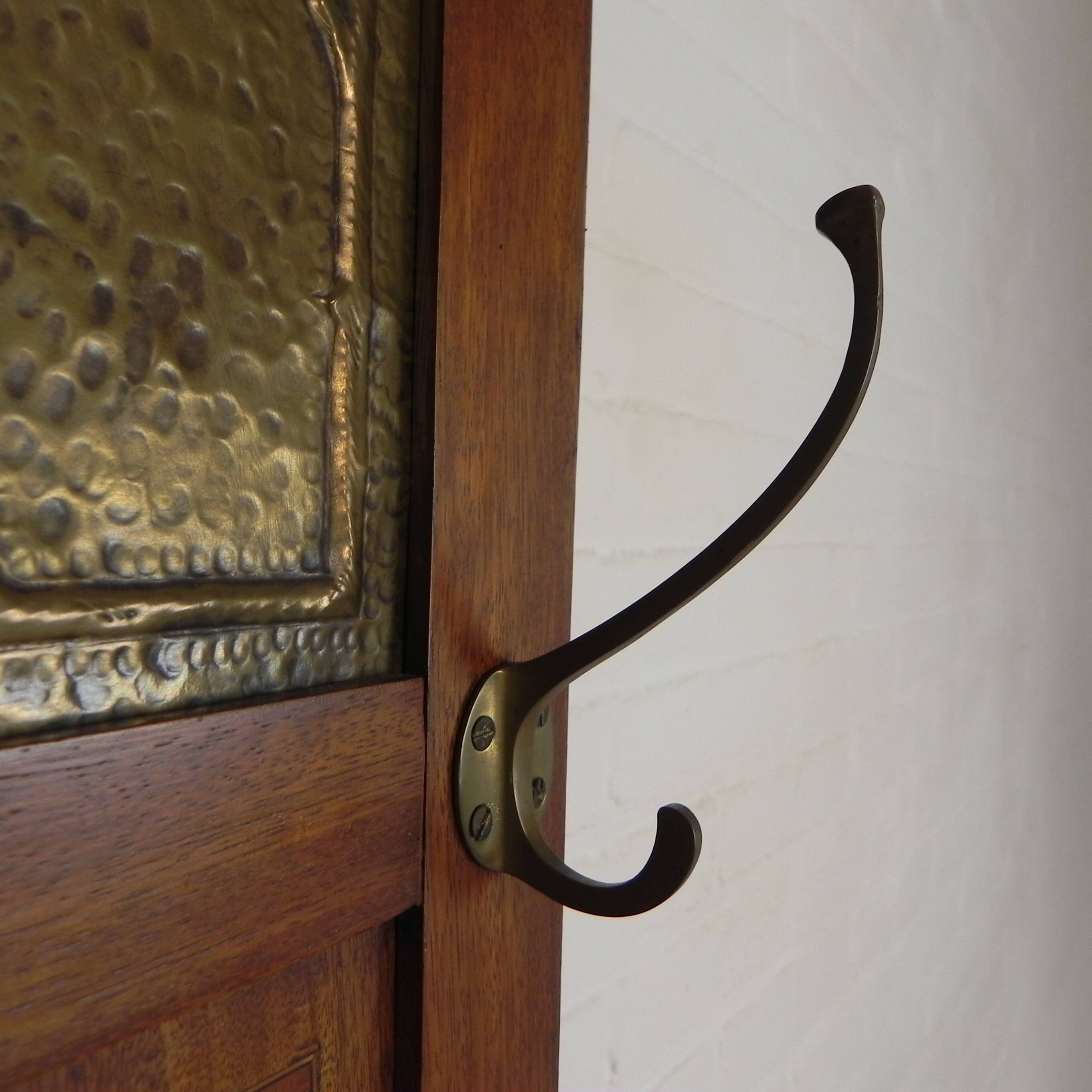 Standing Art Deco wall coat rack with mirrors and marble plates, 1930s