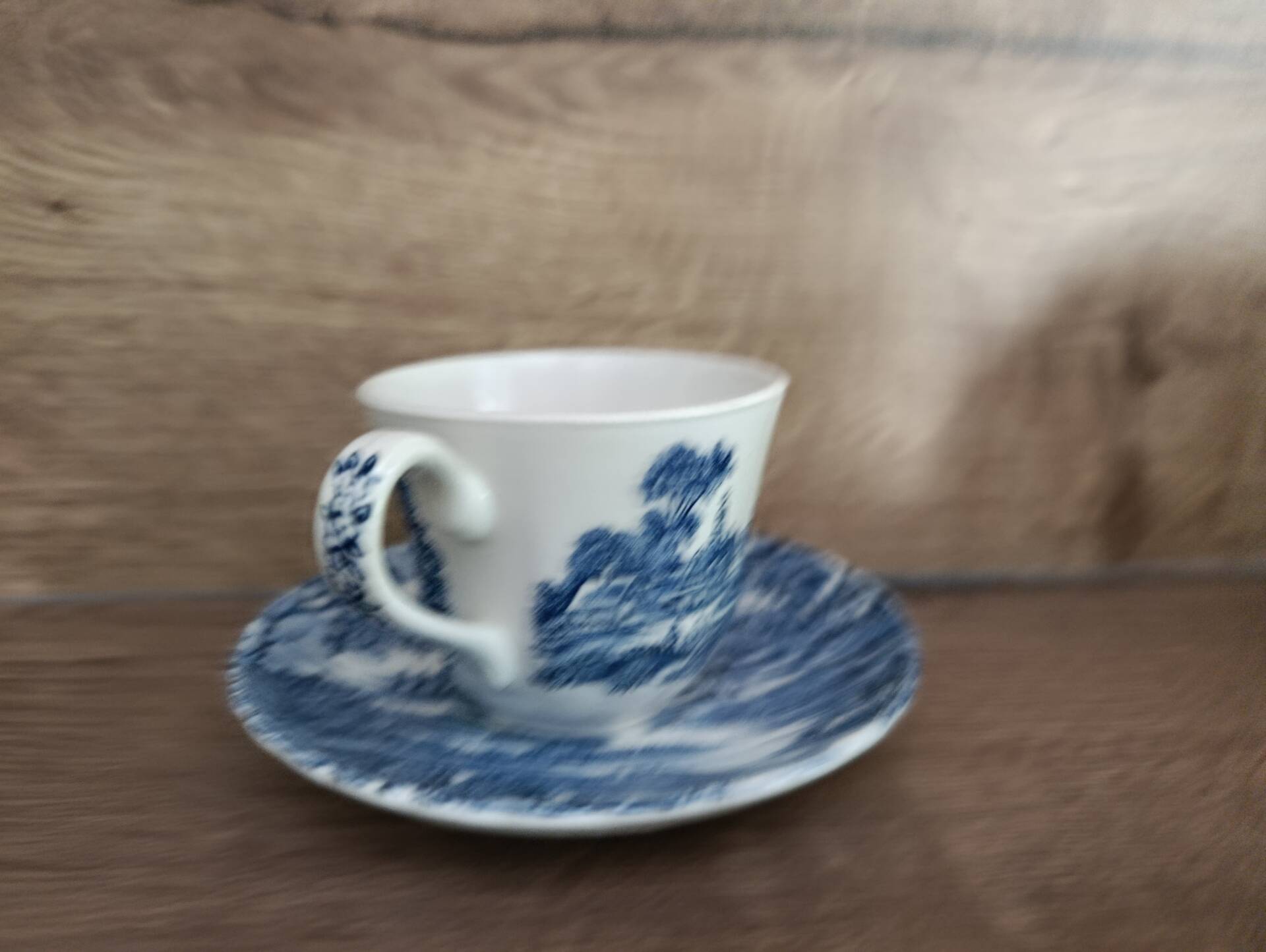 cup and its saucer English blue earthenware | Ridgway Staffordshire