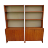 Wooden bookcase, 1960s, set of 2