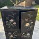 Lacquered Chinese furniture with semi-precious stones 1970