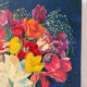 Bouquet rouge sur entablement, signé 1952