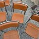 17 chrome metal bistro chairs from the 70s