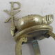 Old bronze oil lamp religious symbol Christ