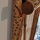 Bamboo wall-mounted locker