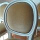 6 chaises medaillon style Louis XVI en velours orangé