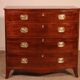 Commode bombée en acajou et incrustations, circa 1800