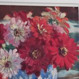 Oil Table bouquet of flowers