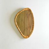 Midcentury Modern Style Rattan Wall Mirror