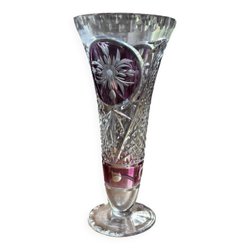 Bohemian crystal vase