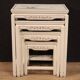 Four French coffee tables in lacquered and painted wood