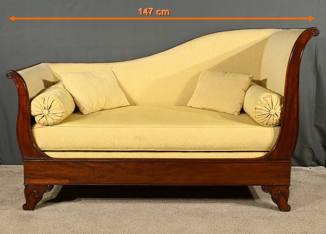 Mahogany Backrest Daybed, Restoration Period – Part 1 of the 19th Century