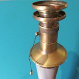 "Mazda" desk lamp in wood and brass France 1940