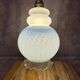 Vintage lampshade in light blue opaline glass – textured milky glass