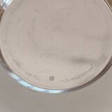 Silver-plated metal cup and saucer