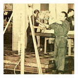 Photograph of a film crew at Simca