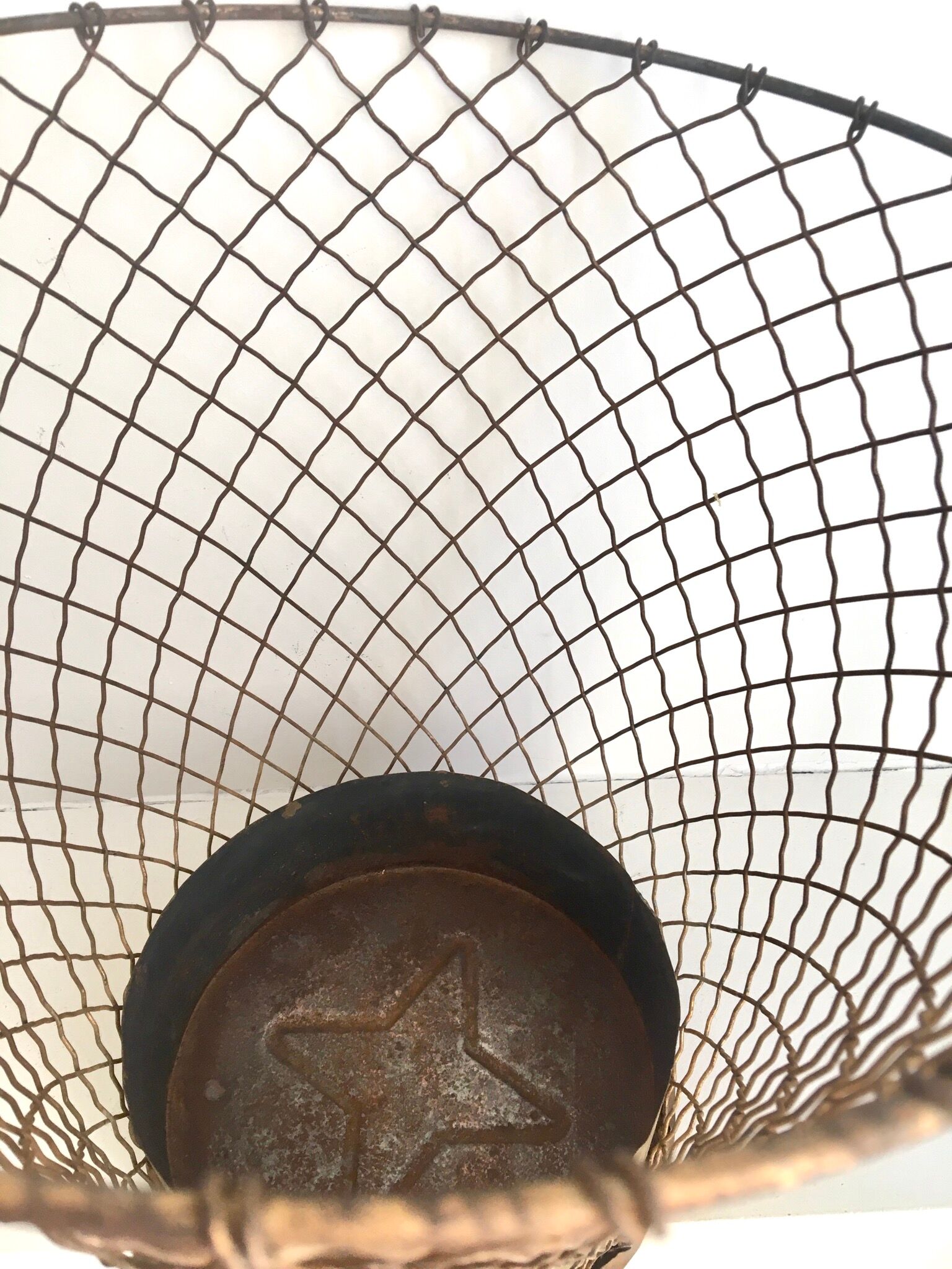 Brass paper basket, ca 1900