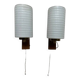 Pair of wood and glass wall sconces