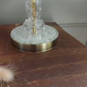 Lampe diamant en verre transparent