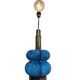 Lampadaire/lampe de table vintage bleue en verre