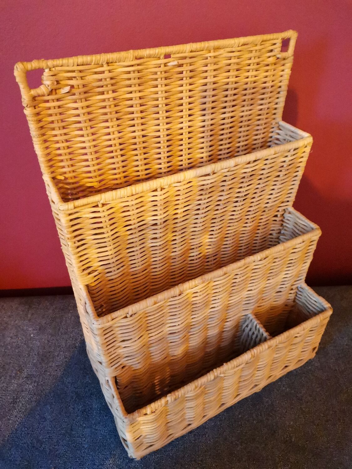 Wicker wall storage